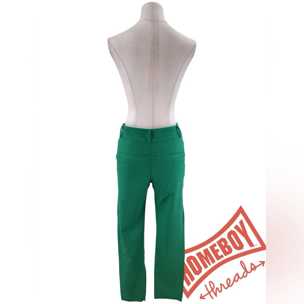 Frank & Elieen slightly flaired tight green pants